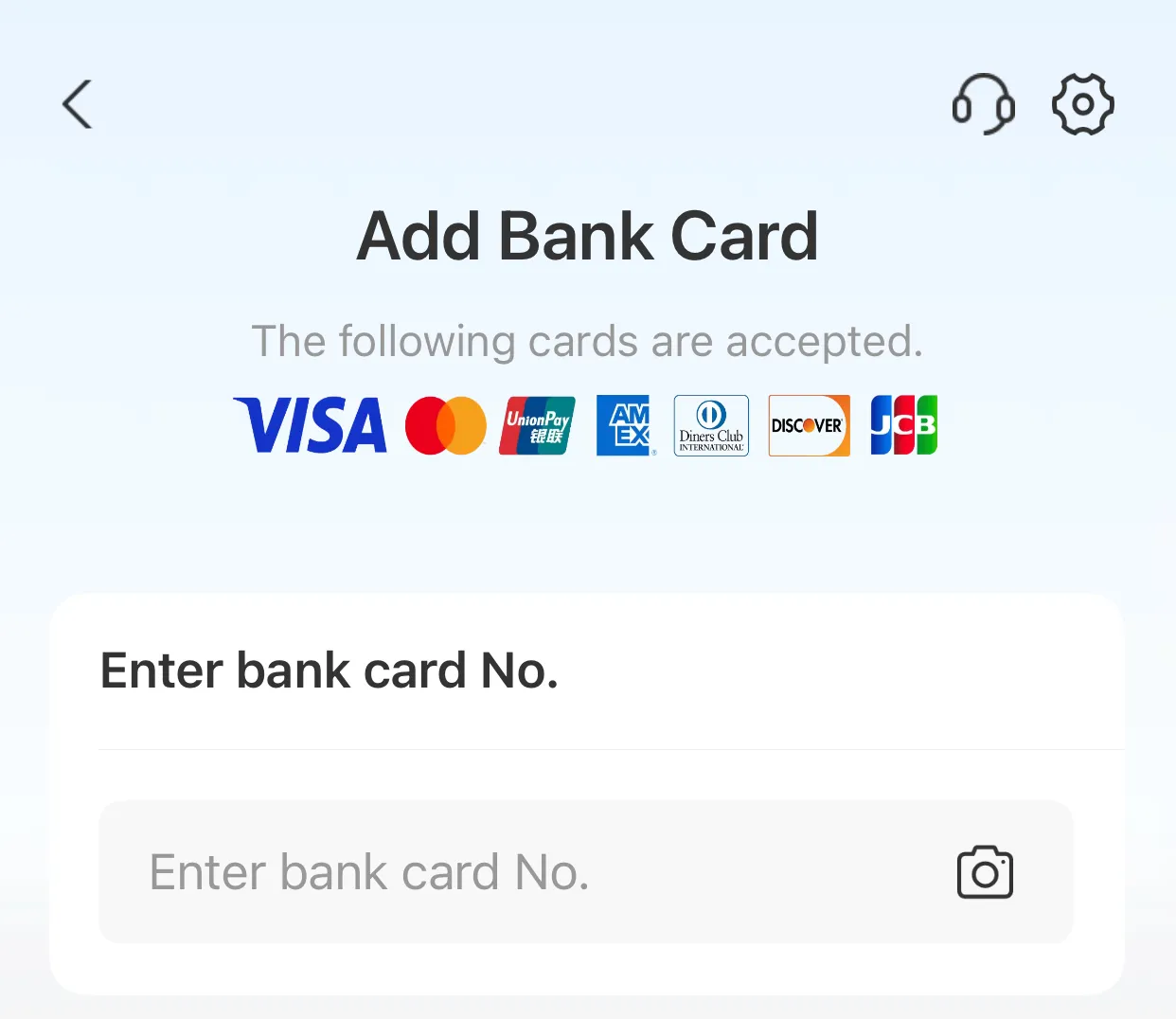2026 Add Bank Card